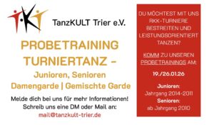 Mehr über den Artikel erfahren Probetraining Junioren und Seniorengarden